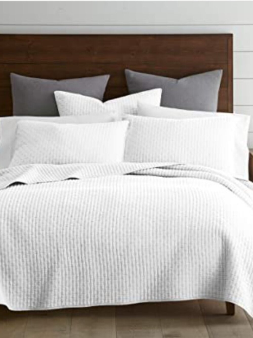 Levtex Home - Cross Stitch Quilt Set - 100% Cotton - Twin Quilt (68x86in.) + 1 S